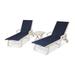 POLYWOOD Coastal 3-piece Wheeled Chaise Set