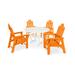 POLYWOOD Long Island 5-Piece Round Farmhouse Dining Set