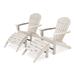 POLYWOOD South Beach 4-Piece Adirondack Chair and Ottoman Set