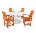 POLYWOOD Palm Coast 5-Piece Round Farmhouse Dining Set