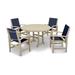 POLYWOOD Coastal 5-Piece Round Farmhouse Dining Set - 5Piece