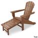 POLYWOOD Palm Coast Outdoor Ultimate Adirondack Chair with Hideaway Ottoman