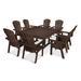 POLYWOOD Nautical Adirondack 9-Piece Trestle Dining Set