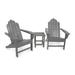 POLYWOOD Long Island Adirondack Chair 3-Piece Set