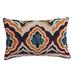 Cotton Lumbar Pillow with Tufted Embroidered Design