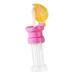 Straw Cover Bottle Cap Water Bottle Twist Cover Cap with Silicone Straw Universal Drinking Water Artifact Water Bottle Straw Caps for Office Pink