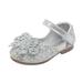 Toddler Baby Girls Sandals Pearl Sequin Rhinestone Bow Princess Shoes Dance Shoes Summer Non Slip Flat Boys Girls Sandals Kid s Sneaker Closed Toe Sandals Unisex Child Silver 8