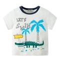 Toddler Kids Baby Boys Girls Cartoon Summer Beach Short Sleeve Crewneck T Shirts Tops Tee Clothes For Children Kids Tops Boys