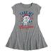 Instant Message - Take Me To The Ballgame - Girls Fit And Flare Cap Sleeve Dress