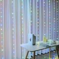 Curtain Lights String Lights Bedroom 300 LED 9.8x9.8Ft Twinkle String Light Decorations for Window Wedding Bedroom Wall Party Backdrop Home Indoor Outdoor Decor String Light Remote Control