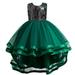 Efsteb Fashion Cute Girls Dresses Kids Baby Girl Sleeveless Dresses Sequin Splicing Princess Dress Crewneck Bow Tie Lace Mesh Dress Tufted Dress Green ï¼ˆ5-6 Yearsï¼‰