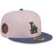 Men's New Era Pink/Blue Los Angeles Dodgers Olive Undervisor 59FIFTY Fitted Hat