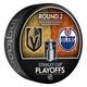 Vegas Golden Knights vs. Edmonton Oilers Inglasco 2023 Stanley Cup Playoffs Second Round Dueling Matchup Hockey Puck