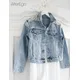 Vestes en jean de luxe pour femmes manteau en denim perlé vêtements de mariage veste solide