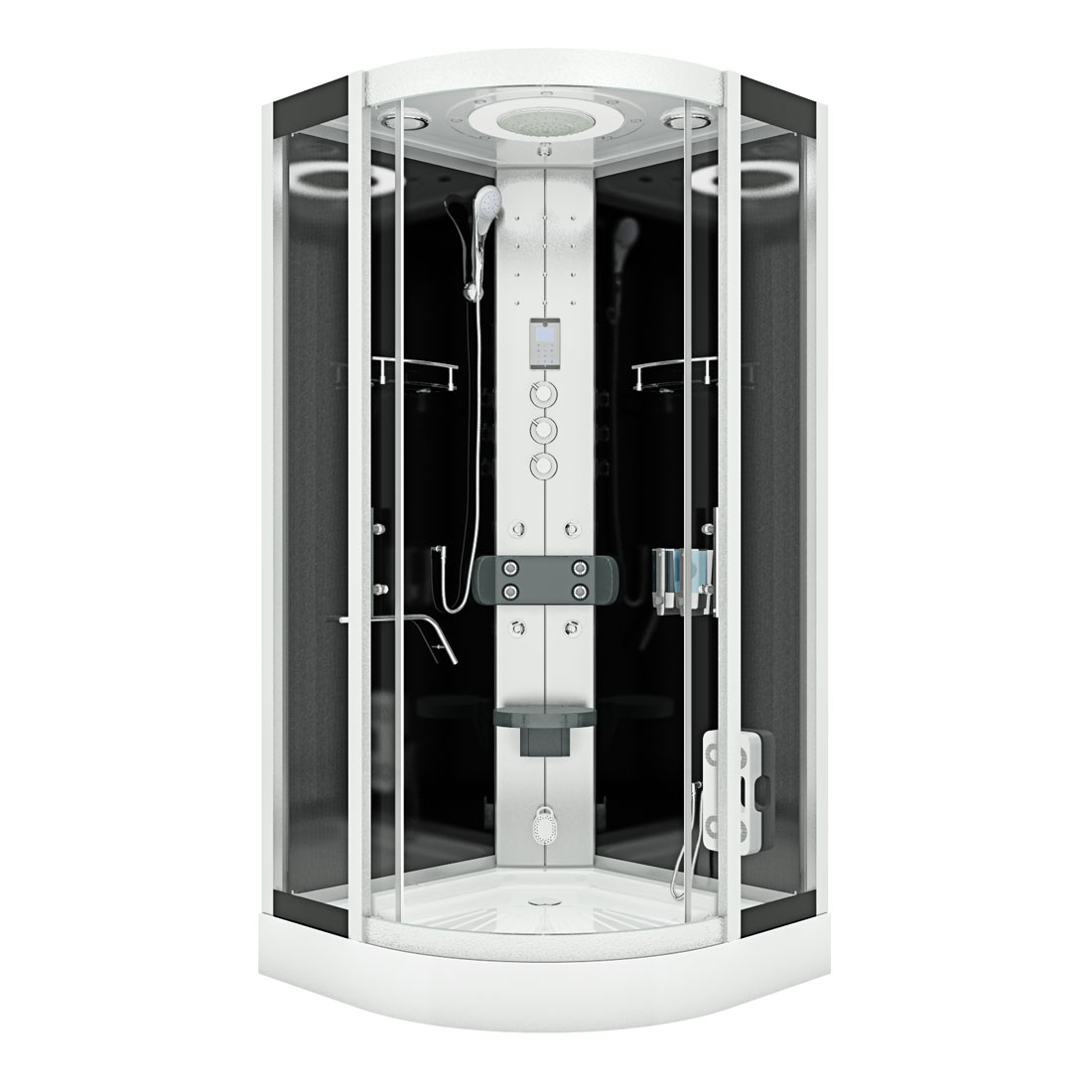 AcquaVapore Komplettdusche Duschkabine Fertigdusche Dusche D58-13T1-EC 90x90 cm mit 2K Scheiben Versiegelung Image