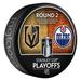 Vegas Golden Knights vs. Edmonton Oilers Inglasco 2023 Stanley Cup Playoffs Second Round Dueling Matchup Hockey Puck