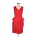 H&M Casual Dress - Sheath: Red Dresses - Women's Size 8