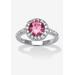 Women's Sterling Silver Simulated Birthstone and Cubic Zirconia Ring by PalmBeach Jewelry in October (Size 9)