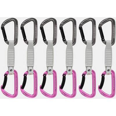 MAMMUT Workhorse Keylock 12 cm 6-Pack Quickdraws, Größe 12 in Straight Gate/Bent Gate Key Lock, grey-pink