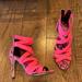 Jessica Simpson Shoes | Jessica Simpson Super Cute Heels!! Hot Pink Never Been Worn Size 8.5 | Color: Black/Pink | Size: 8.5