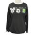 Disney Tops | Mickey Mouse Halloween Mummy Frankenstein Womens Disney Sweatshirt Top Black L | Color: Black/White | Size: L