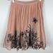 Anthropologie Skirts | Anthropologie Odille Embroidered Skirt Size 6 | Color: Brown/Pink | Size: 6