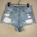 Urban Outfitters Shorts | Bdg By Urban Outfitters High Waist Festival Shorts W/ Distressing | Color: Blue | Size: 27