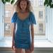 Zara Dresses | Blue Polka Dot Dress | Color: Blue | Size: M