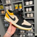 Nike Shoes | Jordan 1 Low - Sail University Gold Black | Color: Cream/Yellow | Size: 10.5