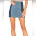 Free People Skirts | Free People Size 10 Blue Colorblock Jean Denim Modern Femme Mini Stretchy | Color: Blue | Size: 10