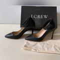 J. Crew Shoes | Nib $275 J.Crew Leather Ankle-Cuff High Heel Pumps Italy Shoes, Size 6.5-7 | Color: Black | Size: 7
