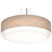 Sanibel 32" Wide Satin Nickel LED Pendant With Jute Shade