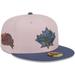 Men's New Era Pink/Blue Toronto Blue Jays Olive Undervisor 59FIFTY Fitted Hat