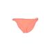 American Eagle Outfitters Swimsuit Bottoms: Pink Solid Swimwear - Women's Size Large