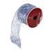 Northlight Seasonal Blue & Silver Abstract Swirls Christmas Wired Craft Ribbon 2.5" x 10 Yards Plastic in Blue/Gray | Wayfair 32620121