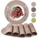 Zulay Kitchen 15 Inch Braided Round Placemats For Dining Table Set Of 6 in Brown | 15 H x 15 W x 1 D in | Wayfair Z-RND-PLCMTS-BRD-6STBRWN