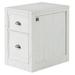 Fiya 24 Inch 2 Drawer Wood File Cabinet with Biometric Lock, White Finish