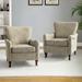 Samouel Modern Upholstered Armchair with Wingback Design Set of 2 by HULALA HOME