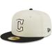 Men's New Era Stone/Black Cleveland Guardians Chrome 59FIFTY Fitted Hat