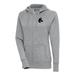 Women's Antigua Heather Gray Boston Red Sox Brushed Metallic Victory Full-Zip Hoodie