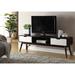 Ivy Bronx Demasky 59" Media Console, TV Stand w/ White Drawers, TV Console Wood in Brown | 19 H x 59 W x 16 D in | Wayfair