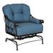 Woodard Derby Spring Lounge Chair w/ Cushions in Gray/Blue | 39 H x 34.75 W x 37 D in | Outdoor Furniture | Wayfair 4T0265-70-01Y