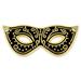Black & Gold Masquerade Mask Party Enamel Lapel Pin