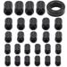 Taigoehua 27 Pieces RFI EMI Noise Suppressor Cable Clip for 3mm/ 5mm/ 7mm/ 9mm/ 13mm Diameter Cable with 40X24X16mm Ferrite Ring Toroid core Iron (Black)