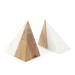 Gild Design House Zahara Wood and Marble Bookends Set of 2