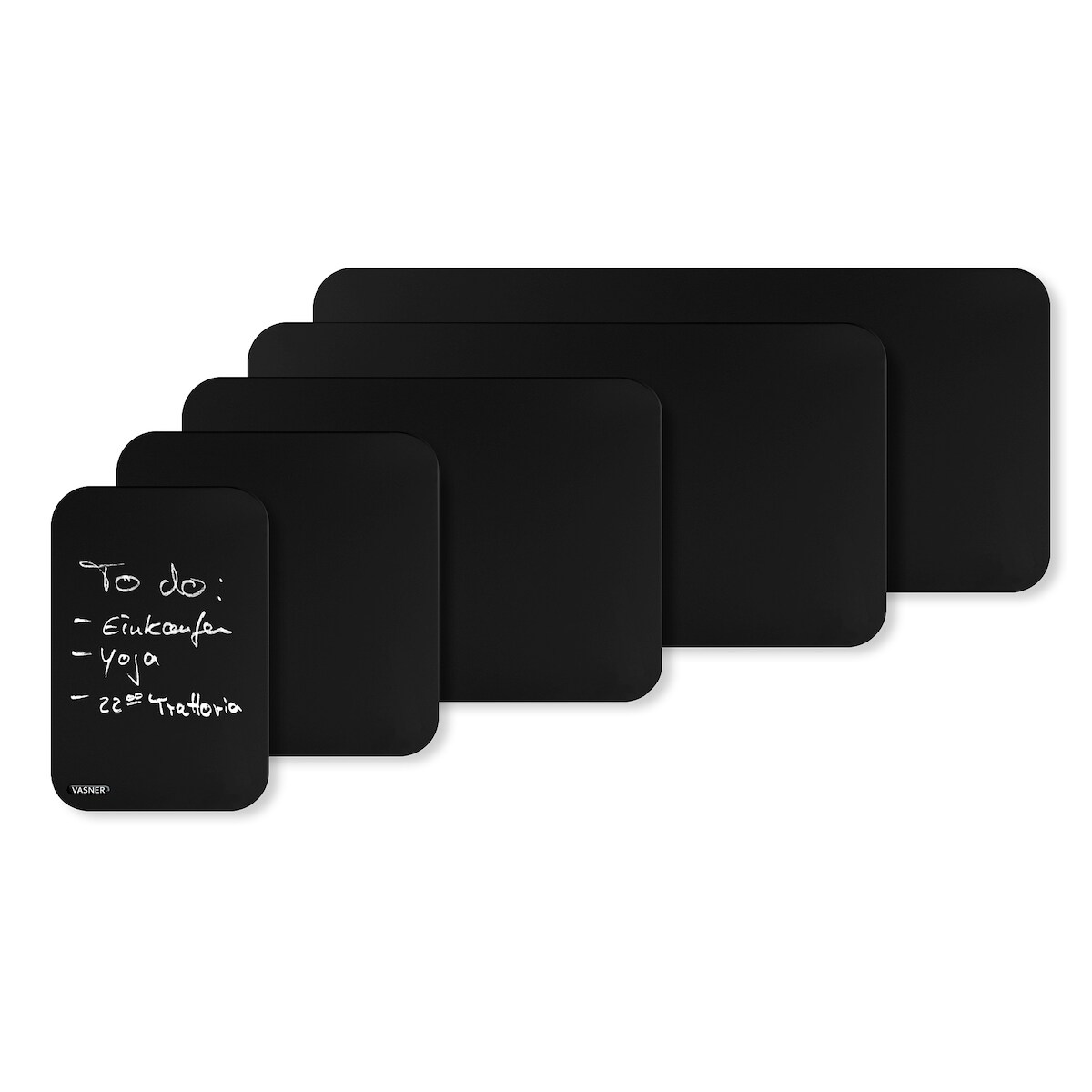 VASNER Citara T Plus Infrarotheizung Tafel 900 Watt schwarz rund, Infrarot Tafelheizung, mit Kreide beschreibbar, IP44 Spritzwasserschutz Image