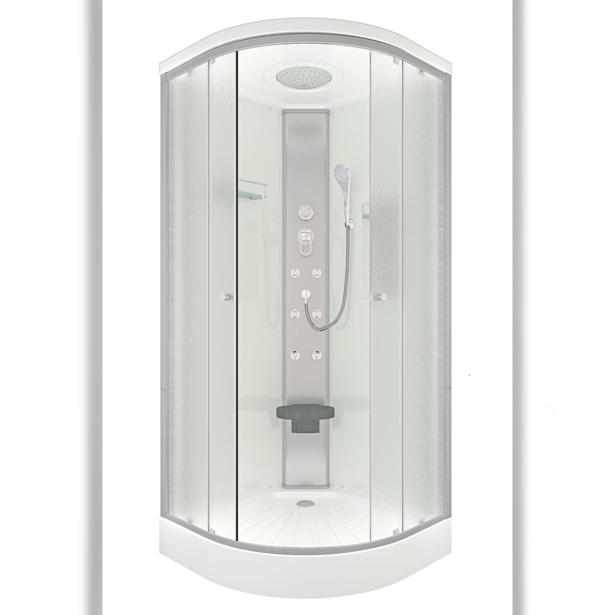 AcquaVapore Duschkabine Fertigdusche Dusche Komplettkabine D10-20M0 100x100 cm ohne 2K Scheiben Versiegelung Image