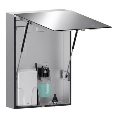 American Specialties, Inc. Velare 10-0661-1 Stainless Steel Cabinet with Frameless Mirror, Liquid Soap Dispenser, and Hand Dryer (110-120V)