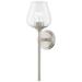 Willow 1 Light Brushed Nickel Vanity Sconce