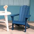 LYPER HDPE Adirondack Chair Sunlight Resistant no-Fading Snowstorm Resistant Outdoor Chair Patio Adirondack Chairs Ergonomic Comfort Widely Used for Fire Pits Decks Gardens Campfire Chairs-Blue